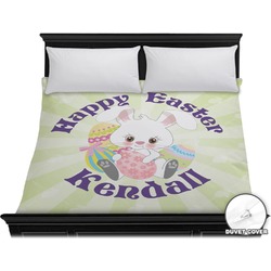 Easter Bunny Duvet Cover - King (Personalized)