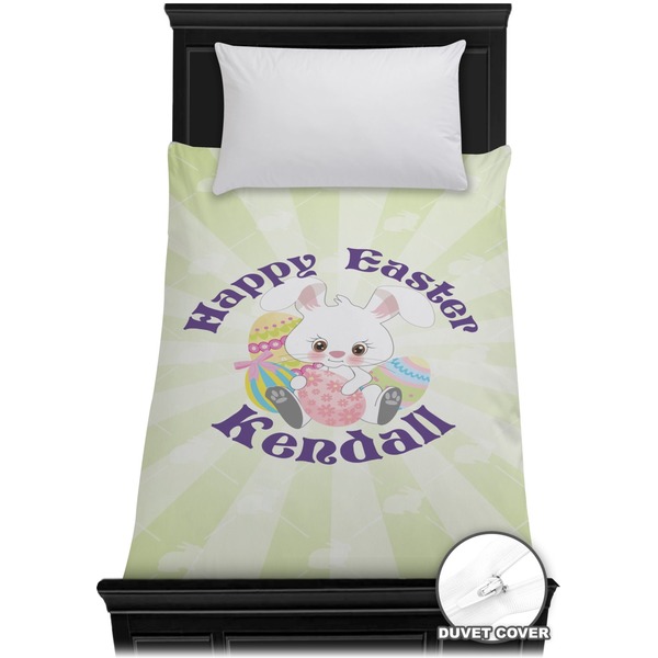 Custom Easter Bunny Duvet Cover - Twin (Personalized)