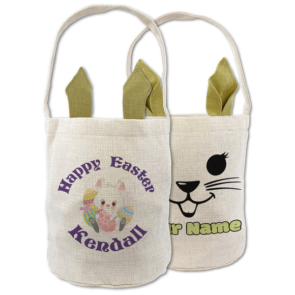 Custom Easter Bunny Double Sided Easter Basket (Personalized)