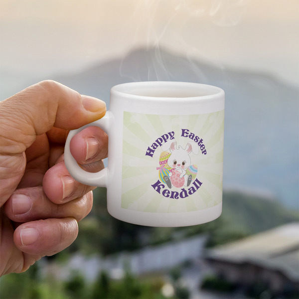 Easter Bunny Espresso Cup - 3oz LIFESTYLE (new hand)