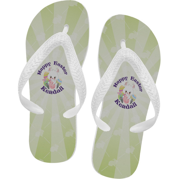 Custom Easter Bunny Flip Flops - XSmall (Personalized)