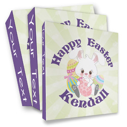 Easter Bunny 3 Ring Binder - Full Wrap (Personalized)