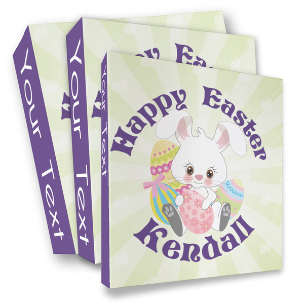 Custom Easter Bunny 3 Ring Binder - Full Wrap (Personalized)