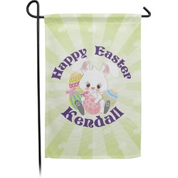 Easter Bunny Small Garden Flag - Double Sided w/ Name or Text