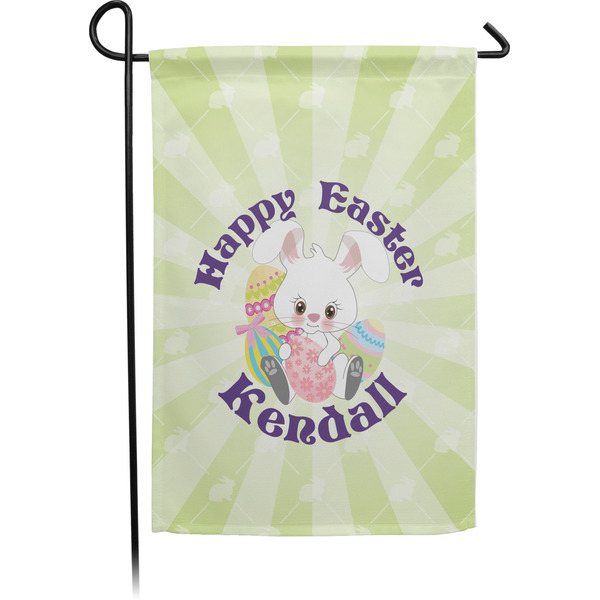 Custom Easter Bunny Small Garden Flag - Single Sided w/ Name or Text