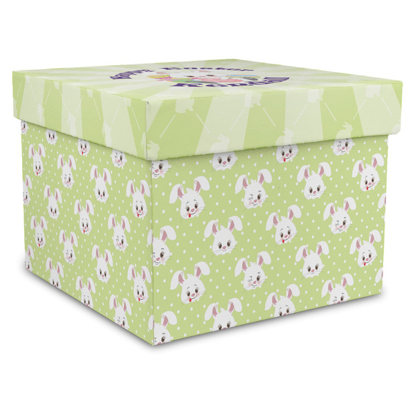 Custom Easter Bunny Gift Box with Lid - Canvas Wrapped - XX-Large (Personalized)