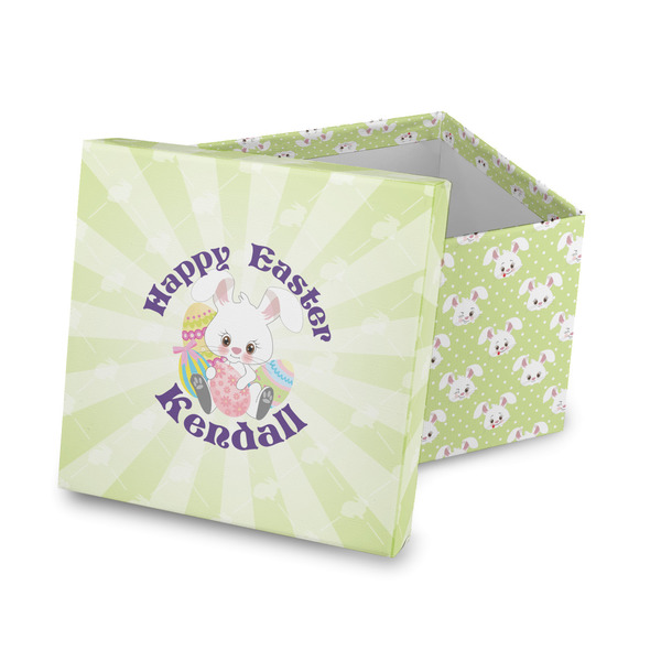 Custom Easter Bunny Gift Box with Lid - Canvas Wrapped (Personalized)