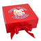 Easter Bunny Gift Boxes with Magnetic Lid - Red - Front