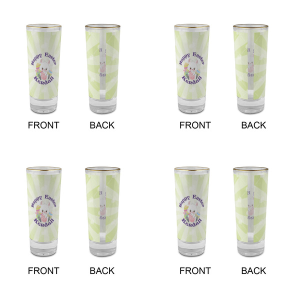 Easter Bunny Glass Shot Glass - 2 oz - Set of 4 - APPROVAL