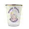Easter Bunny Glass Shot Glass - With gold rim - FRONT