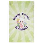 Easter Bunny Golf Towel - Poly-Cotton Blend w/ Name or Text