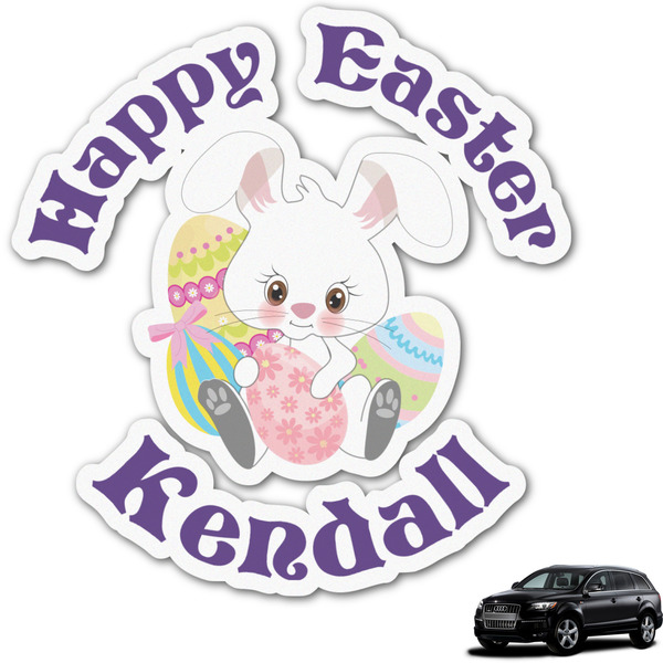 Custom Easter Bunny Graphic Car Decal (Personalized)