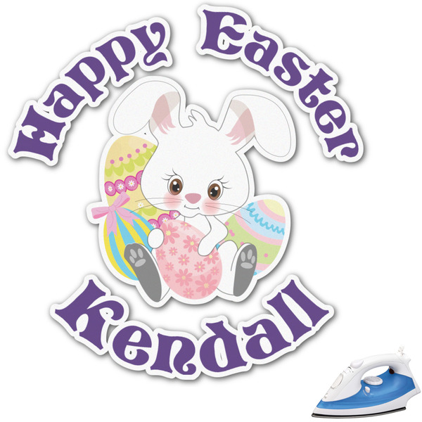 Custom Easter Bunny Graphic Iron On Transfer - Up to 4.5"x4.5" (Personalized)