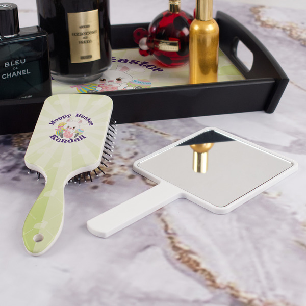 Easter Bunny Hair Brush - With Hand Mirror