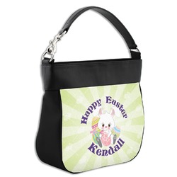 Easter Bunny Hobo Purse w/ Genuine Leather Trim w/ Name or Text