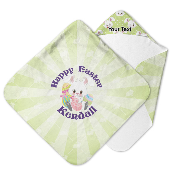 Custom Easter Bunny Hooded Baby Towel (Personalized)