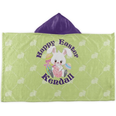 Custom Easter Bunny Kids Hooded Towel (Personalized)