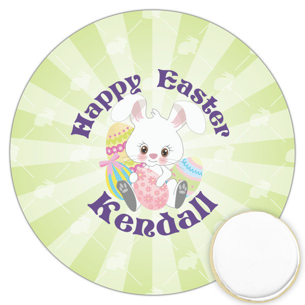 Custom Easter Bunny Printed Cookie Topper - 3.25" (Personalized)