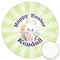 Easter Bunny Icing Circle - Large - Front