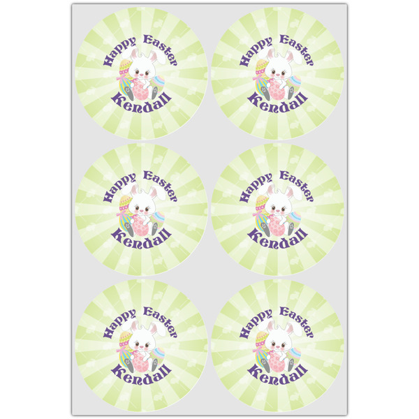 Easter Bunny Icing Circle - Large - Set of 6