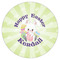 Easter Bunny Icing Circle - Large - Single