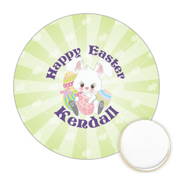 Easter Bunny Printed Cookie Topper - Round (Personalized)
