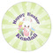 Easter Bunny Icing Circle - Medium - Single