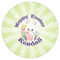 Easter Bunny Icing Circle - Small - Single