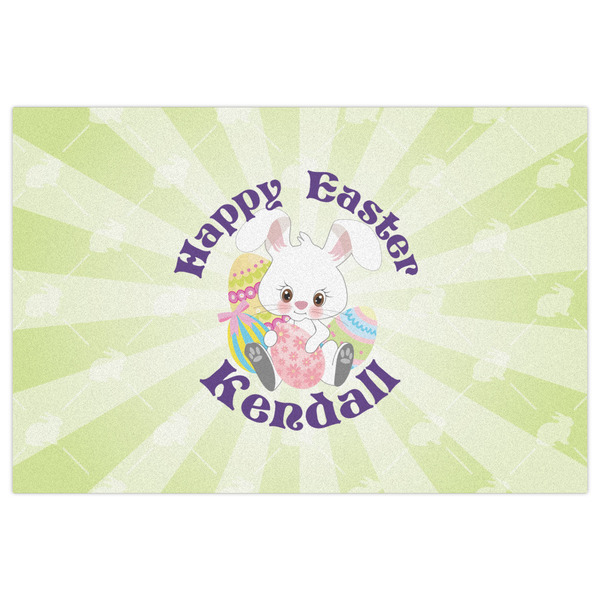 Easter Bunny Indoor / Outdoor Rug - 4'x6' - Front Flat