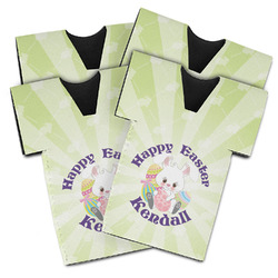 Easter Bunny Jersey Bottle Cooler - Set of 4 (Personalized)