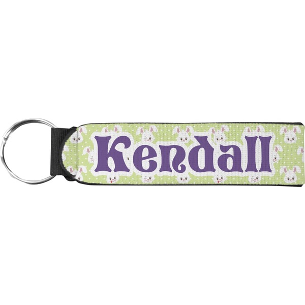 Custom Easter Bunny Neoprene Keychain Fob (Personalized)