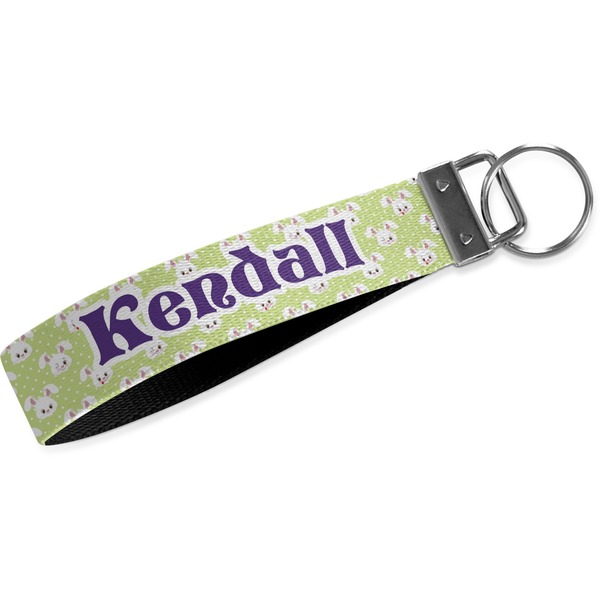 Custom Easter Bunny Webbing Keychain Fob - Large (Personalized)