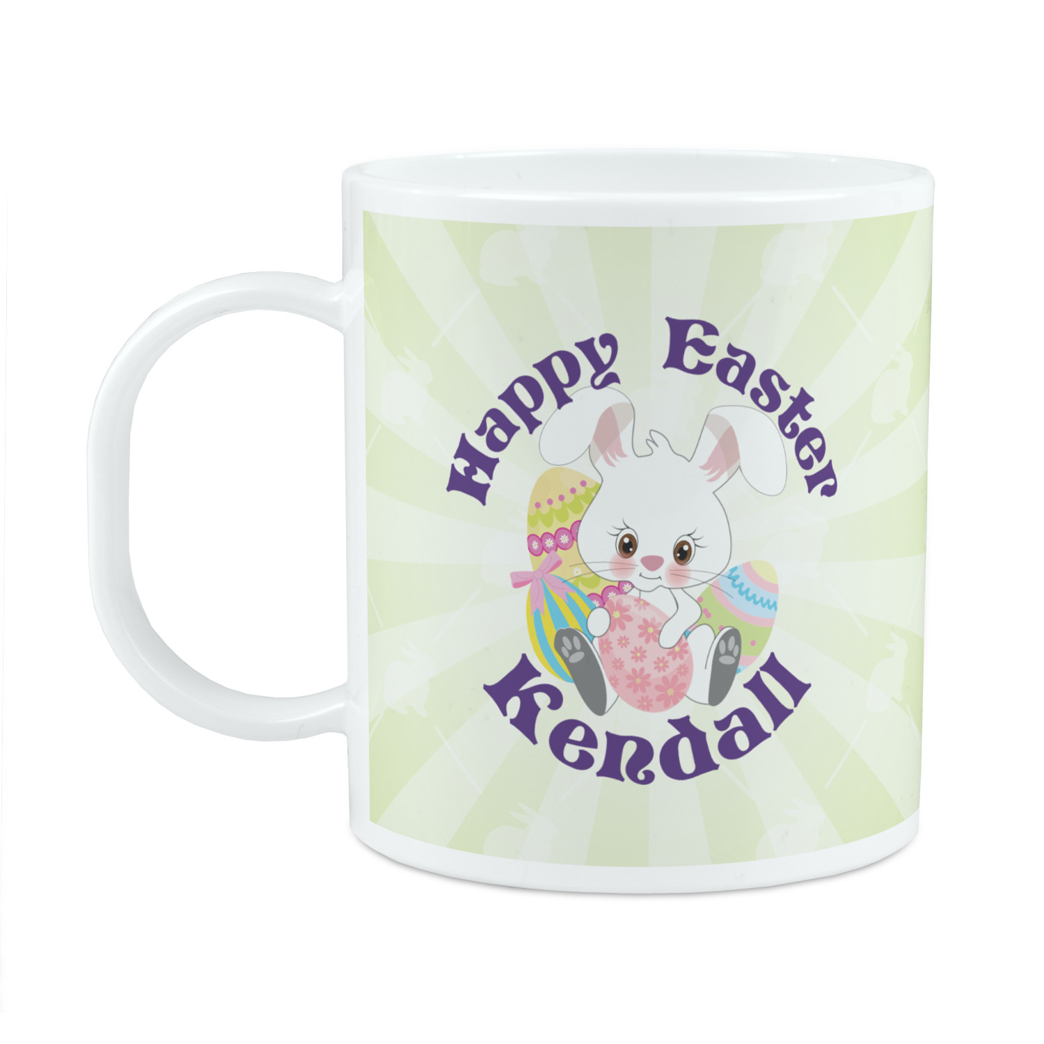 Easter Bunny Plastic Kids Mug (Personalized) - YouCustomizeIt