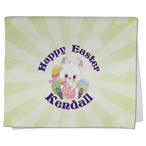 Custom Easter Bunny Kitchen Towel - Poly Cotton w/ Name or Text