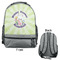 Easter Bunny Large Backpack - Gray - Front & Back View