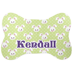 Easter Bunny Bone Shaped Dog Food Mat (Personalized)