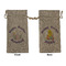 Easter Bunny Large Burlap Gift Bags - Front & Back
