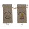 Easter Bunny Large Burlap Gift Bag - Front & Back (Personalized)