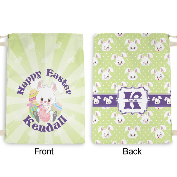 Easter Bunny Large Laundry Bag - Front & Back View