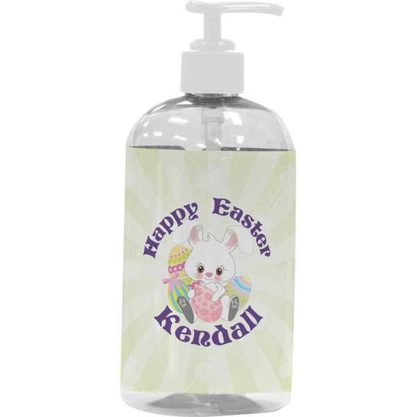 Custom Easter Bunny Plastic Soap / Lotion Dispenser (16 oz - Large - White) (Personalized)