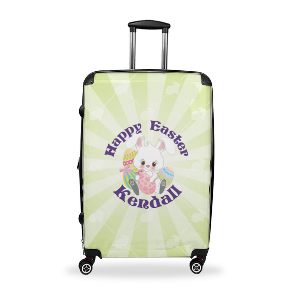 Custom Easter Bunny Suitcase - 28" Large - Checked w/ Name or Text