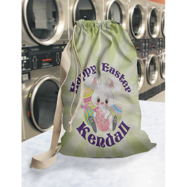 Easter Bunny Laundry Bag in Laundromat