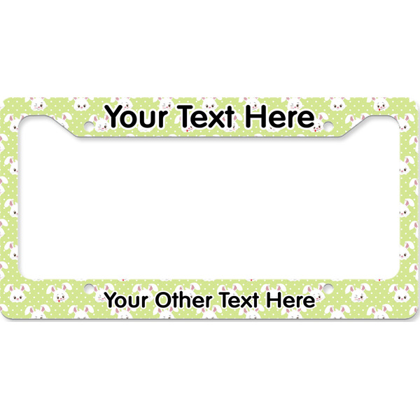 Easter Bunny License Plate Frame Wide