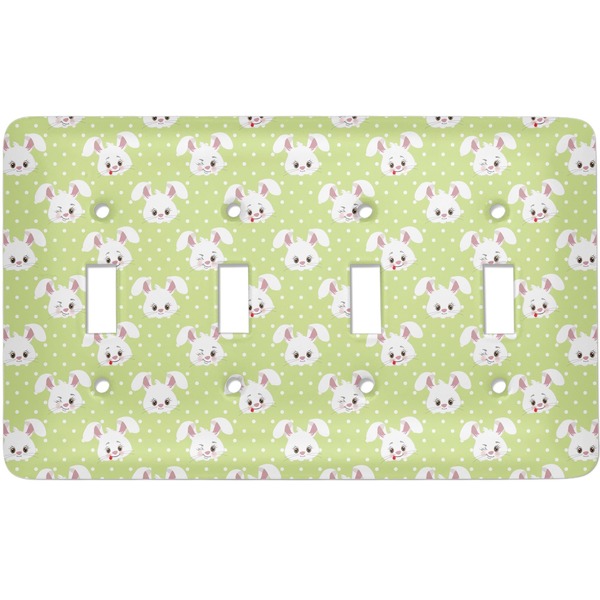 Custom Easter Bunny Light Switch Cover (4 Toggle Plate)