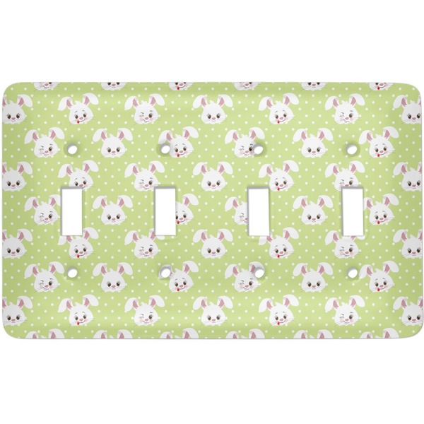 Custom Easter Bunny Light Switch Cover (4 Toggle Plate)