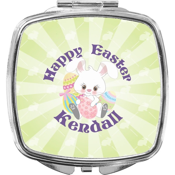 Custom Easter Bunny Compact Makeup Mirror (Personalized)