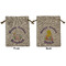 Easter Bunny Medium Burlap Gift Bag - Front and Back