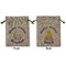 Easter Bunny Medium Burlap Gift Bag - Front & Back (Personalized)