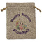 Easter Bunny Medium Burlap Gift Bag - Front (Personalized)