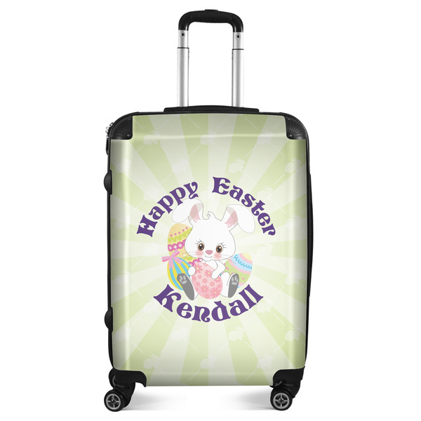 Custom Easter Bunny Suitcase - 24" Medium - Checked (Personalized)